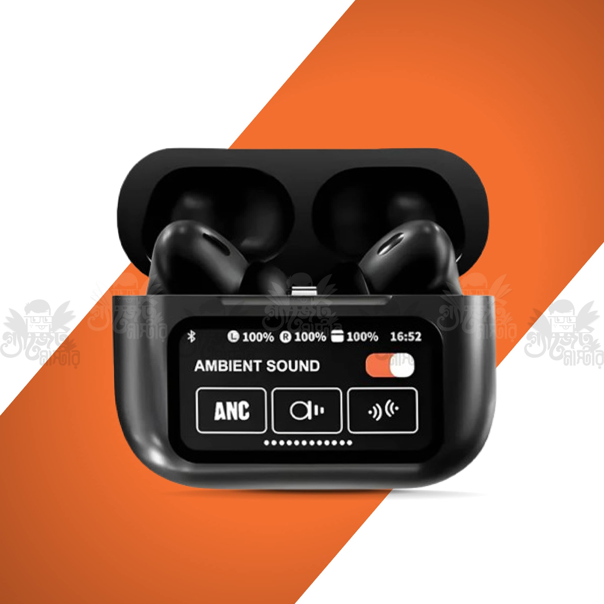 AirPods A9 Pro 2024 Earbuds Black ANC ENC with LED Touch Screen