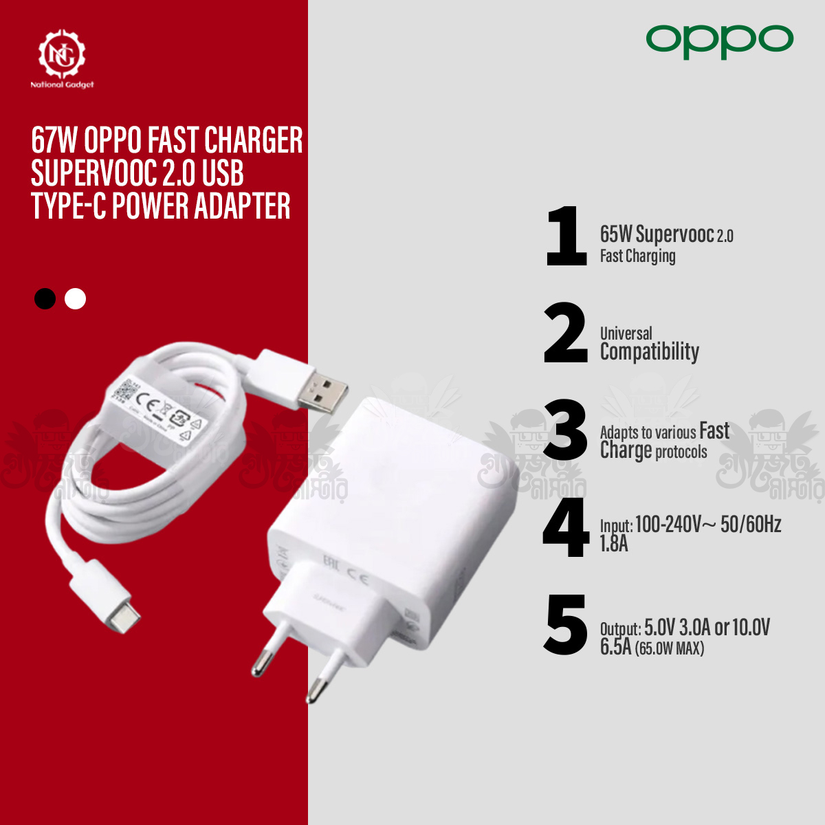 Oppo Supervooc Original 67w Fast Charger