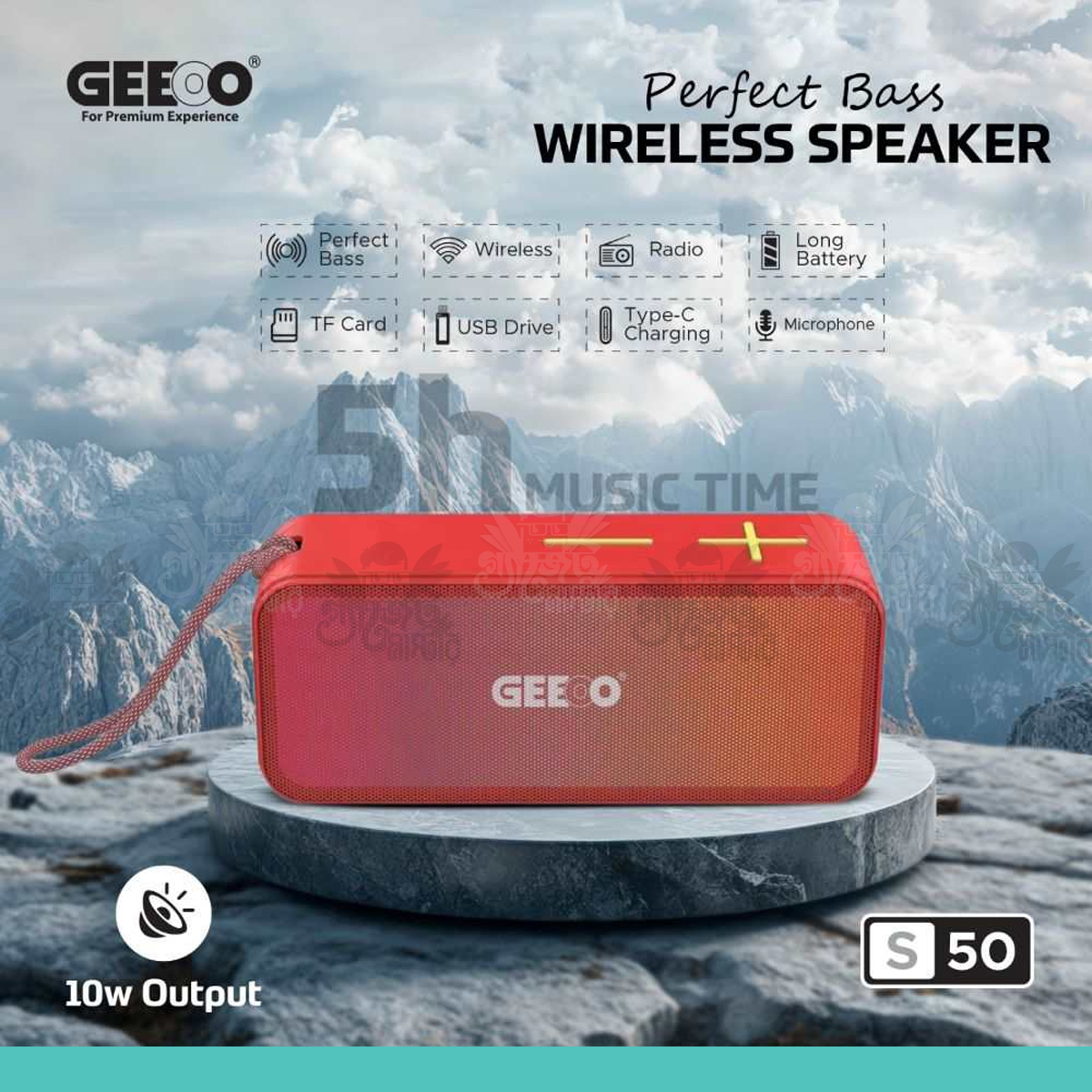 Geeoo S60 8 Watt Perfect Bass Wireless Speaker
