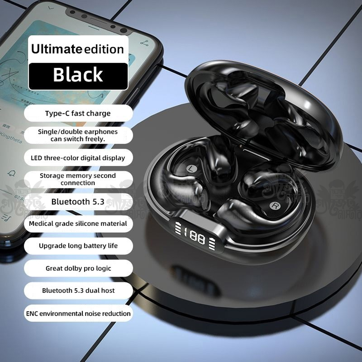 Hoco EA5 Duke III clip-on true wireless BT headset