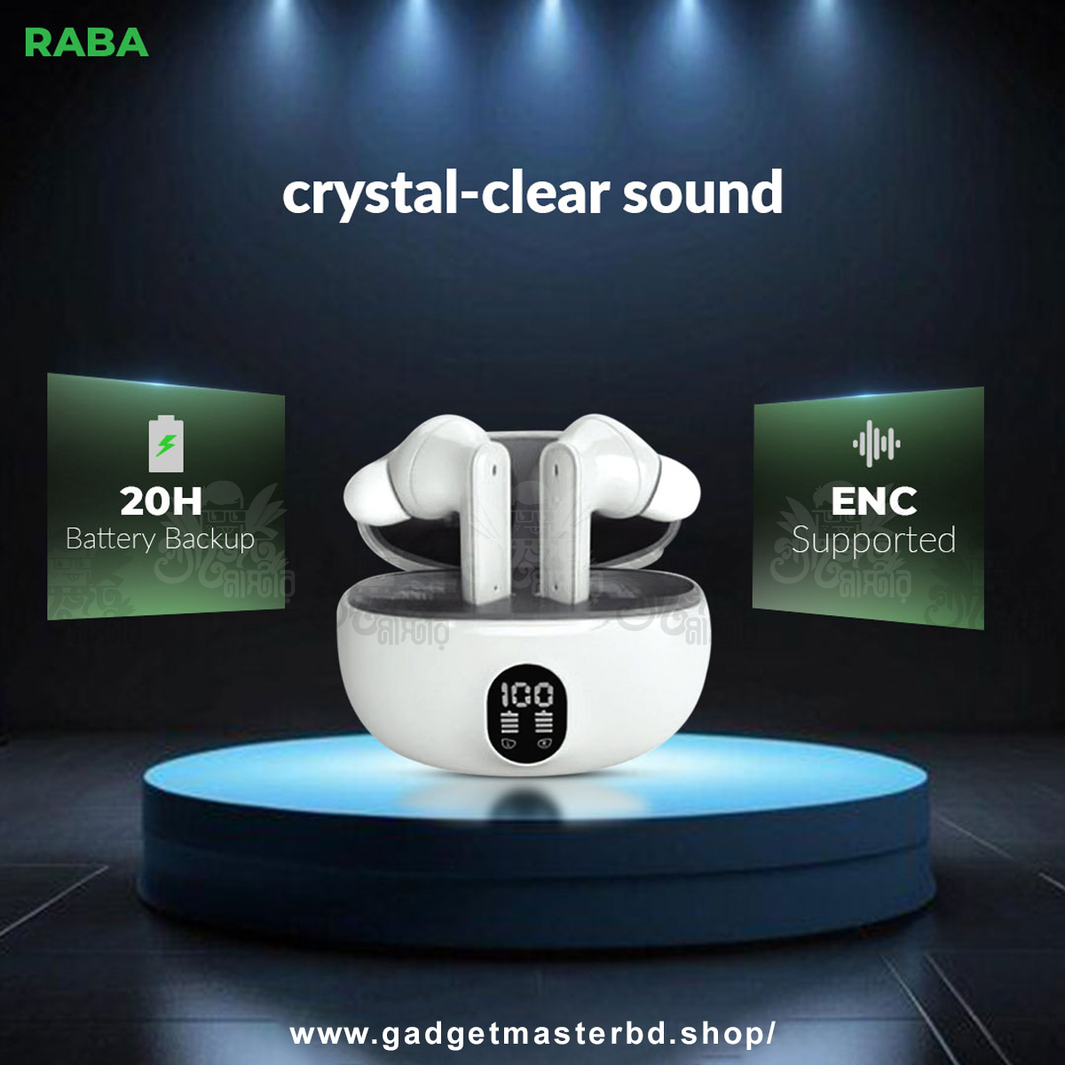 RABA EQ10 True Wireless ENC Earbuds