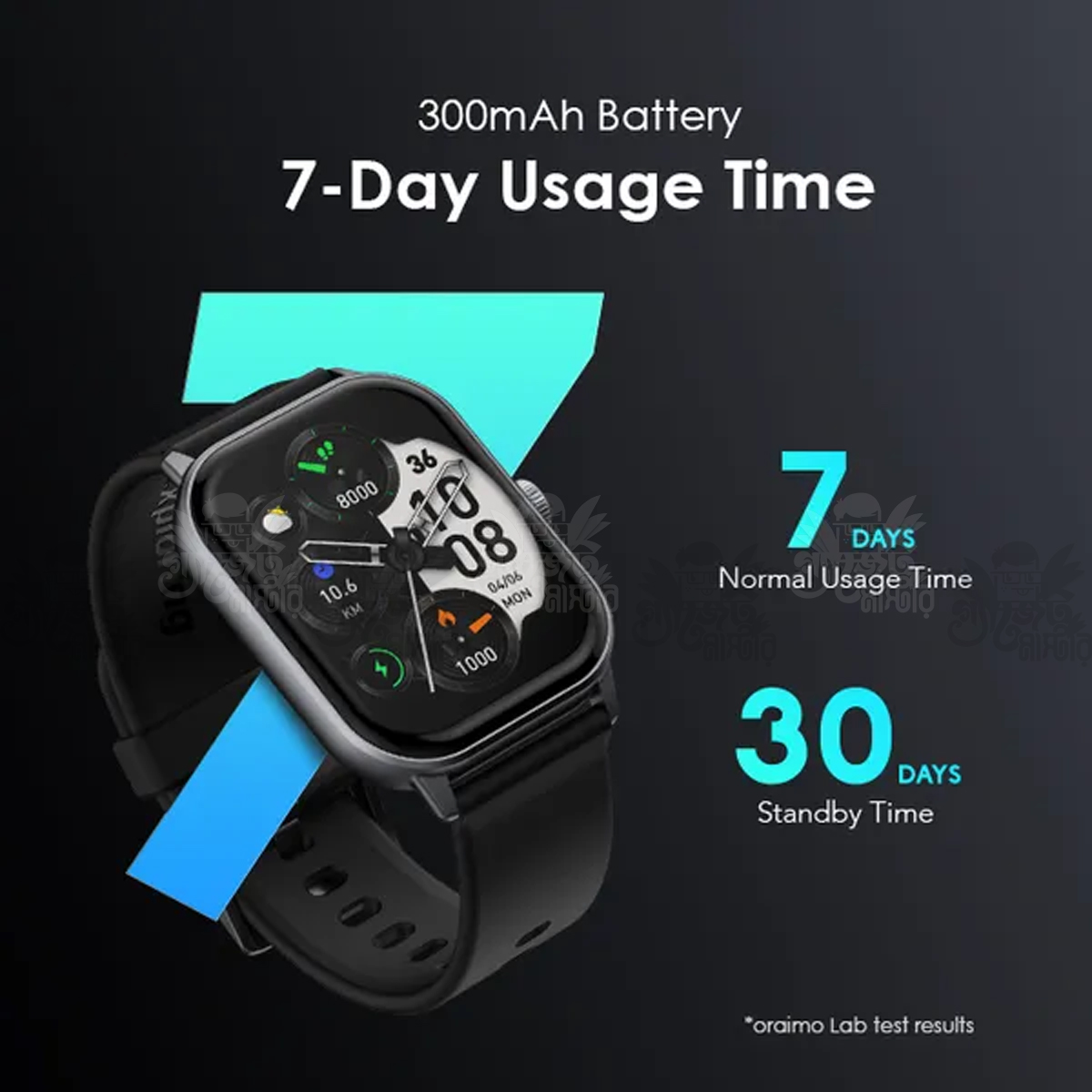 oraimo Watch 5 2.01 HD Panda Glass 1ATM Smart Watch