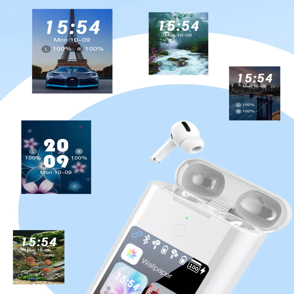 Airpods A98 Powerbank with Touch Screen Display ANC & ENC and Emergency Flashlight Power Bank. Update version of TF20