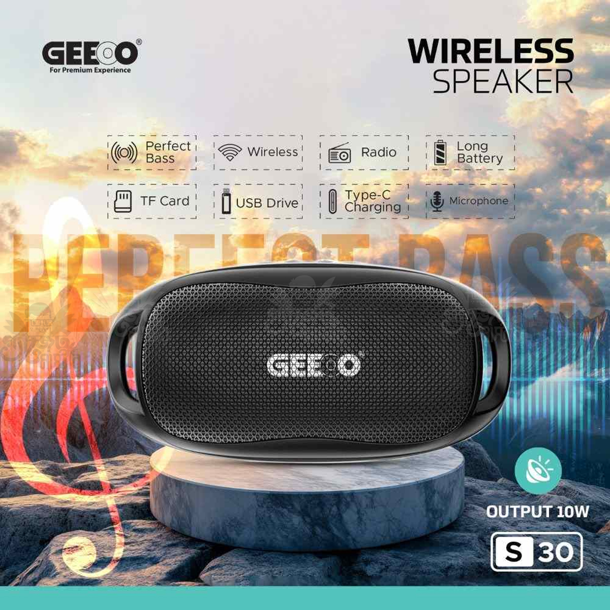 Geeoo S30 Perfect Bass Wireless Speaker