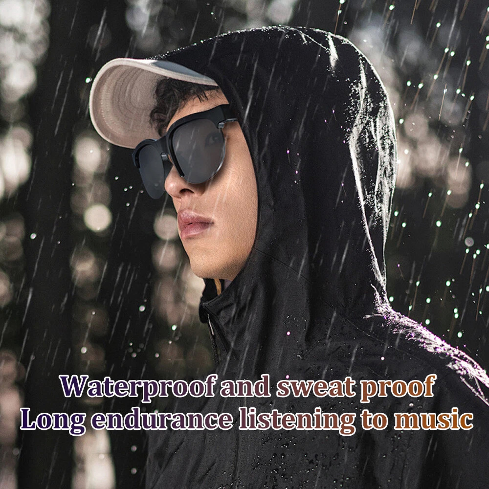 Wireless Bluetooth Headset Glasses with Built-In Mic - Smart Sunglasses for Music and Calls