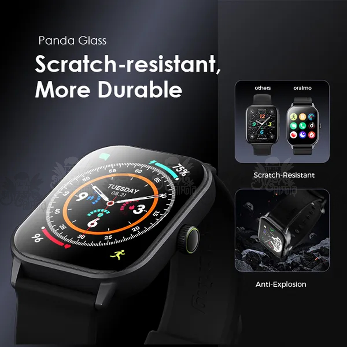 oraimo Watch 5 2.01 HD Panda Glass 1ATM Smart Watch