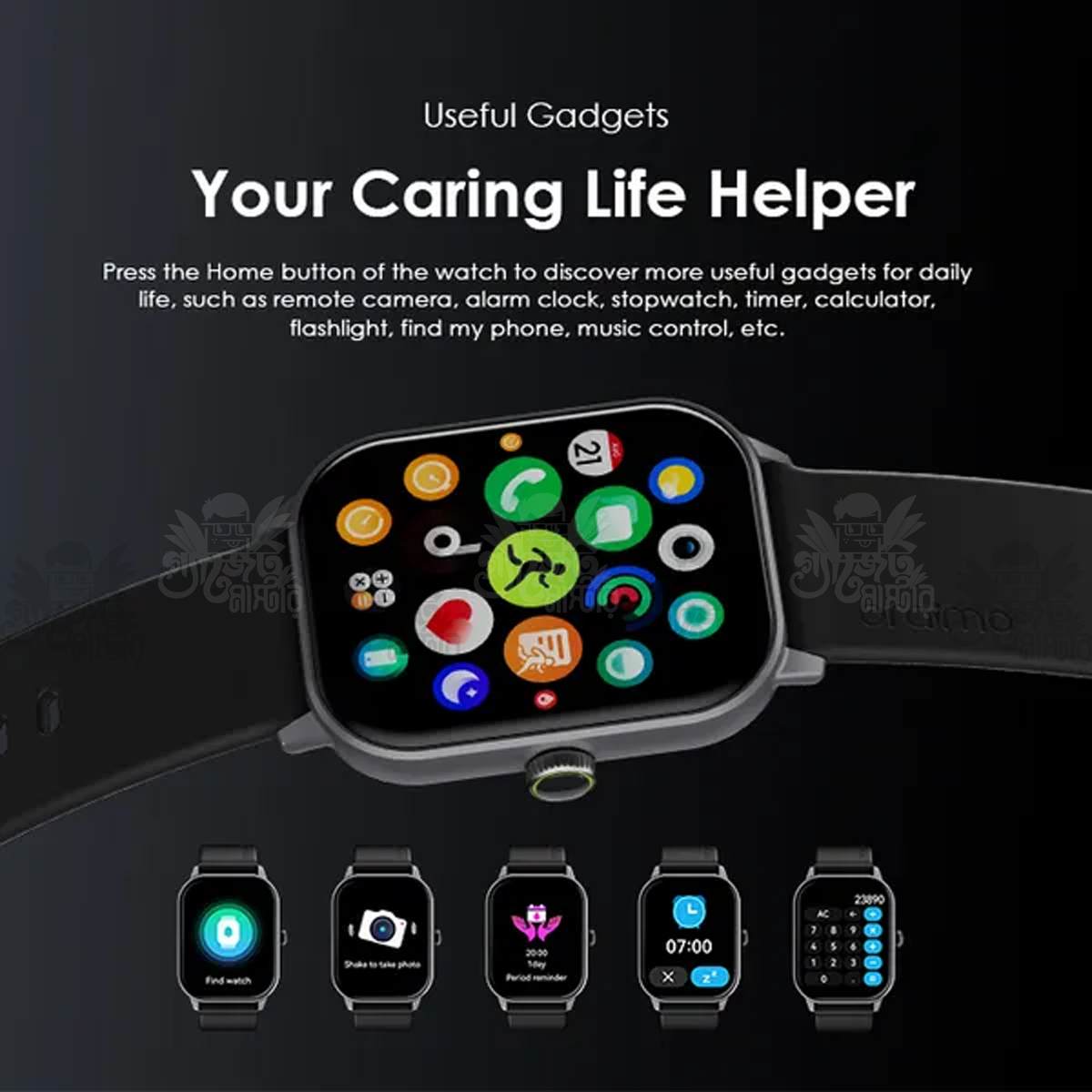 oraimo Watch 5 2.01 HD Panda Glass 1ATM Smart Watch