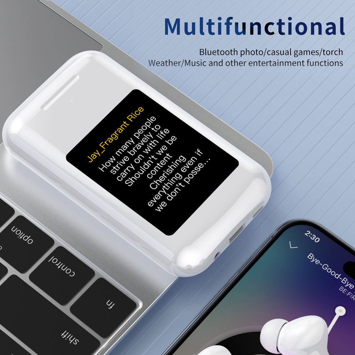 Airpods A98 Powerbank with Touch Screen Display ANC & ENC and Emergency Flashlight Power Bank. Update version of TF20